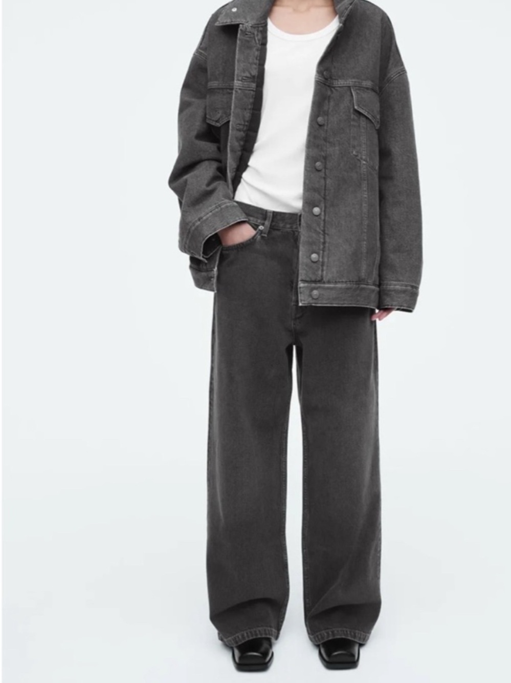 COS Wide Leg Black Jeans